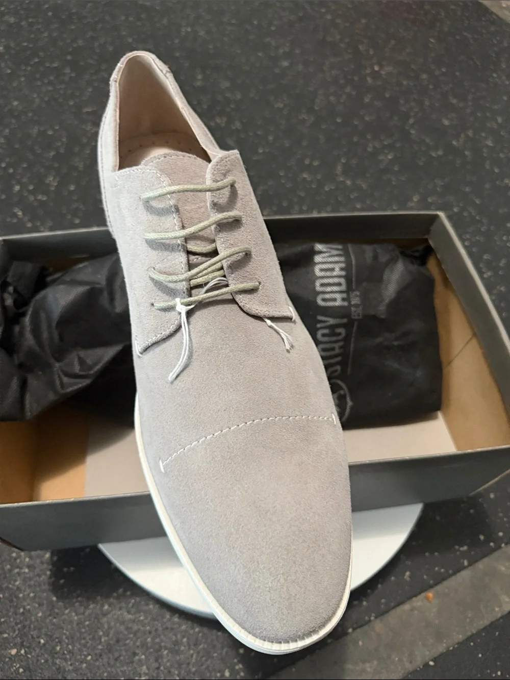 Stacy Adams Men’s Gray Suede Dress Shoes Size 14 – New With Box